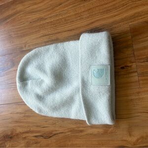 Carhartt Cream Fold-Over Patch Beanie